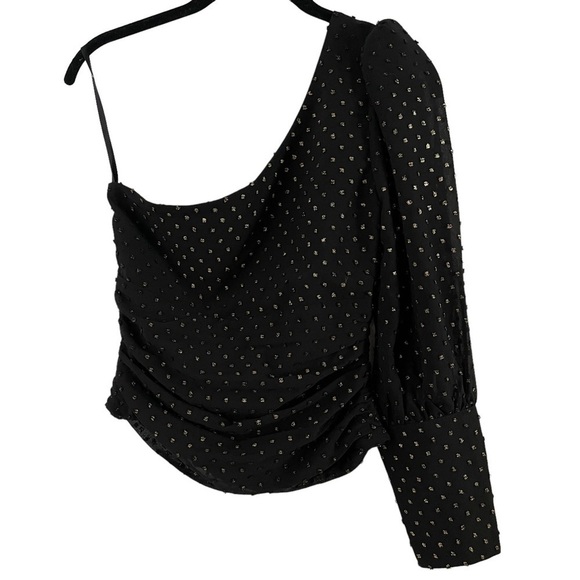 Revolve Privacy Please Claire Top, Black & Gold, Size S - Picture 6 of 6